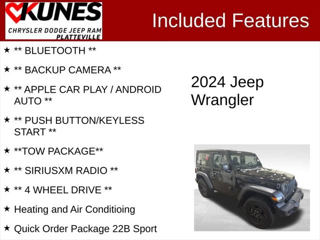 2024 Jeep Wrangler 2-Door Sport 4x4 2024 Jeep Wrangler 2-Door Sport 4x4