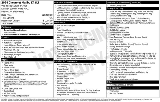 2024 Chevrolet Malibu FWD 1LT