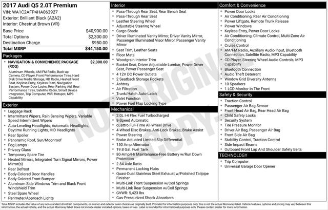 2017 Audi Q5 2.0T Premium