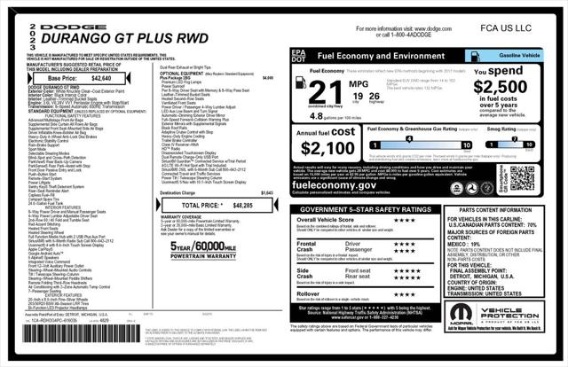 2023 Dodge Durango GT Plus RWD