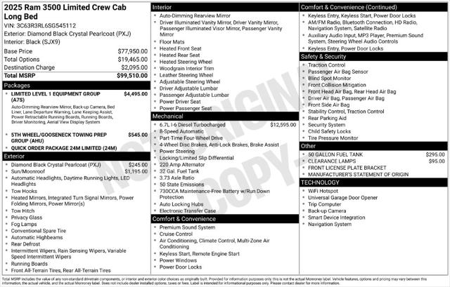 2025 Ram 3500 Limited Crew Cab 4x4 8 Box