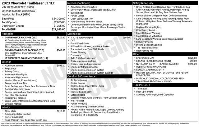 2023 Chevrolet Trailblazer FWD LT 2023 Chevrolet Trailblazer FWD LT