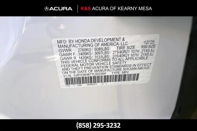 2026 Acura MDX Type S Advance Package