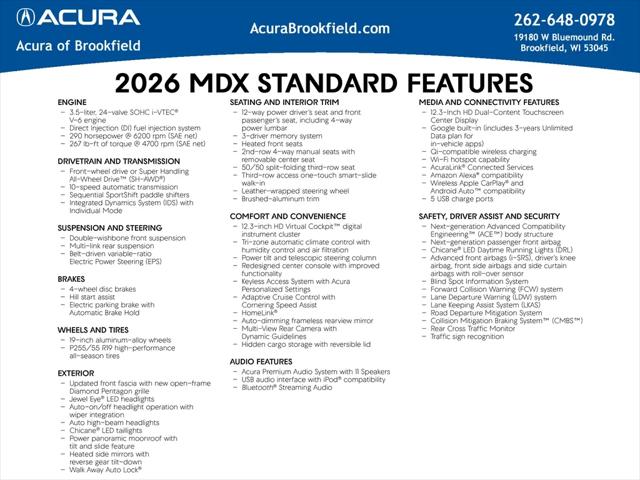 2026 Acura MDX Advance Package