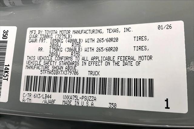 2026 Toyota Tundra 1794 Edition CrewMax 5.5' Bed