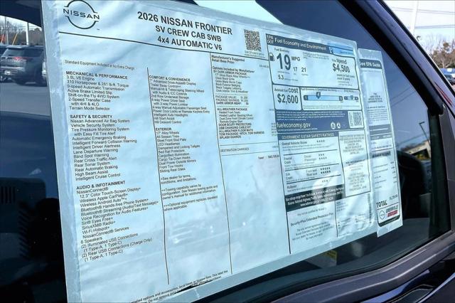 2026 Nissan Frontier Crew Cab SV 4x4