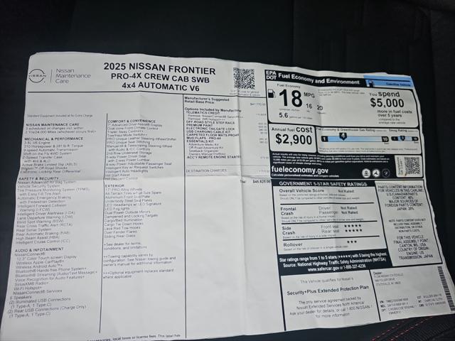 2025 Nissan Frontier Crew Cab PRO-4X 4x4