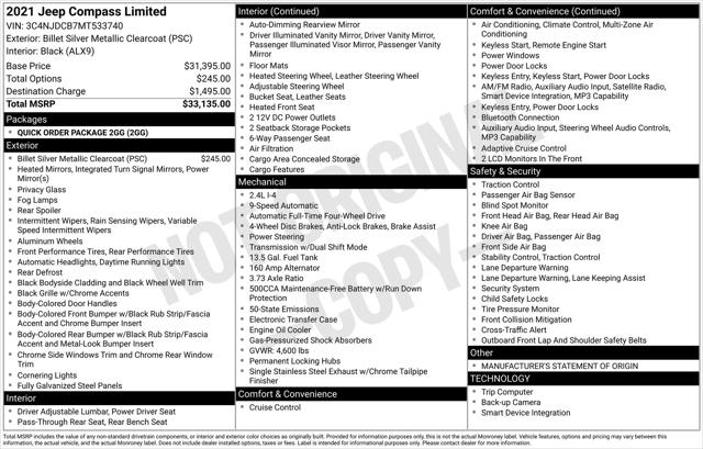 2021 Jeep Compass Limited 4X4
