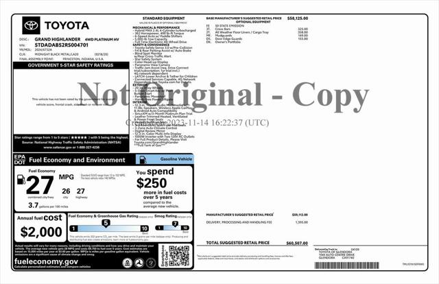 2024 Toyota Grand Highlander Hybrid Platinum MAX