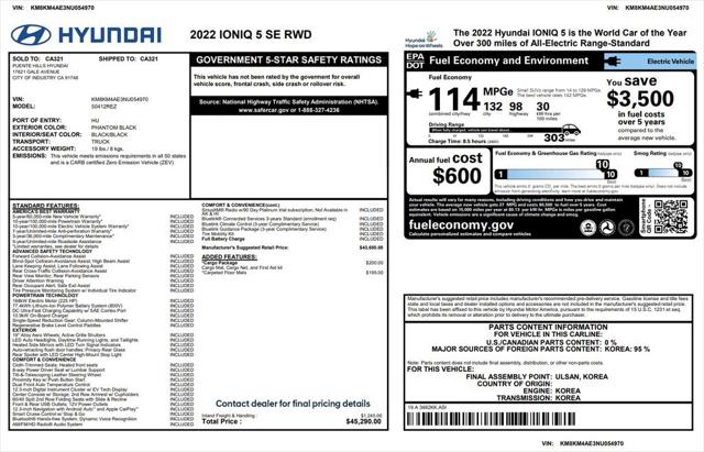 2022 Hyundai IONIQ 5 SE