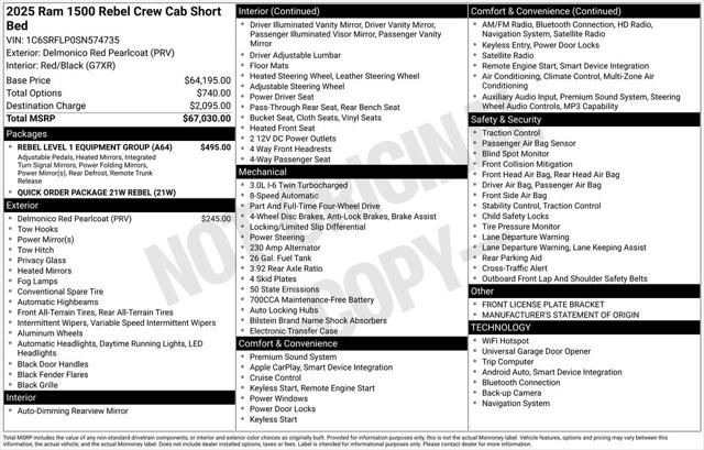 2025 RAM 1500 Rebel Crew Cab 4x4 57 Box
