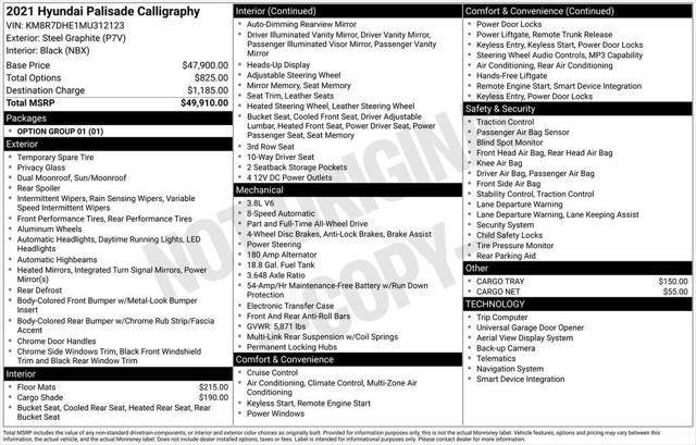 2021 Hyundai Palisade Calligraphy