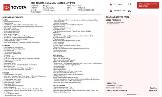 2023 Toyota Highlander Limited