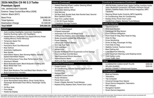 2026 Mazda X-90 3.3 Turbo Premium Sport