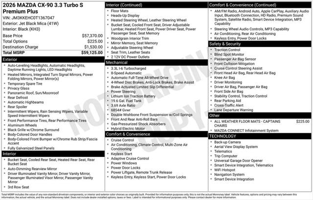 2026 Mazda X-90 3.3 Turbo S Premium Plus