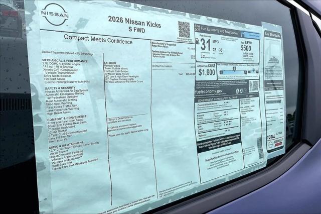 2026 Nissan Kicks S