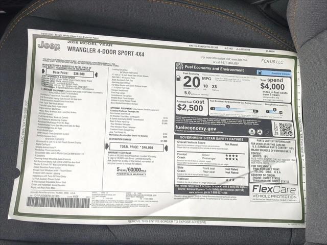2026 Jeep Wrangler Sport