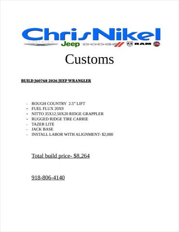 2026 Jeep Wrangler WRANGLER 4-DOOR SPORT