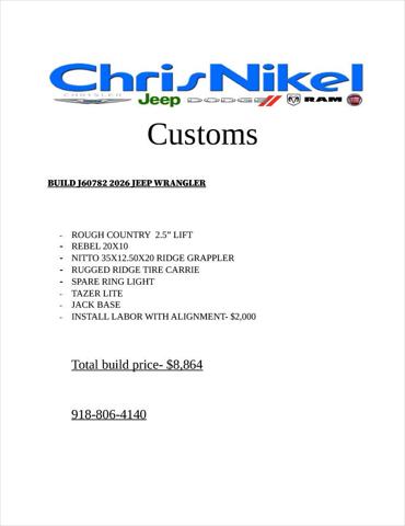 2026 Jeep Wrangler WRANGLER 4-DOOR SPORT