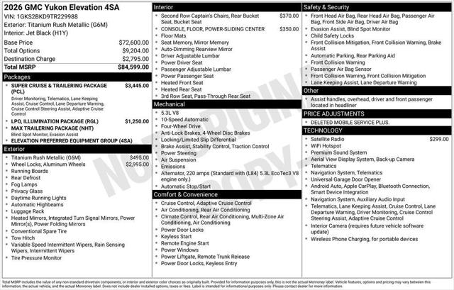 2026 GMC Yukon 4WD Elevation