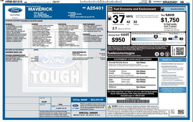 2022 Ford Maverick XL 2022 Ford Maverick XL