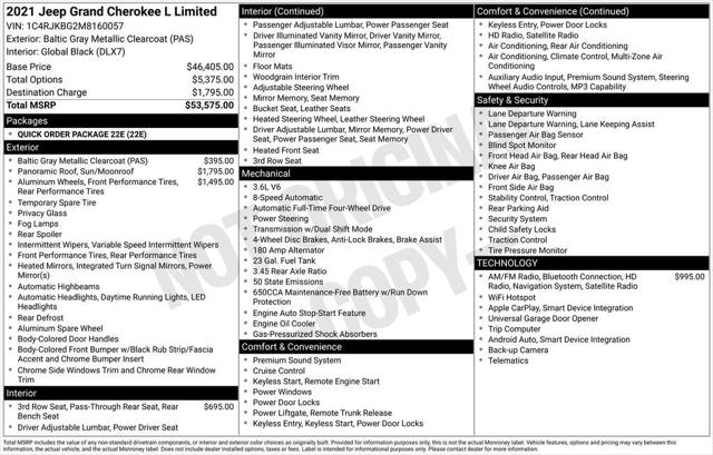 2021 Jeep Grand Cherokee L Limited 4x4