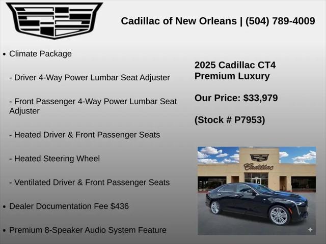 2025 Cadillac CT4 Premium Luxury RWD
