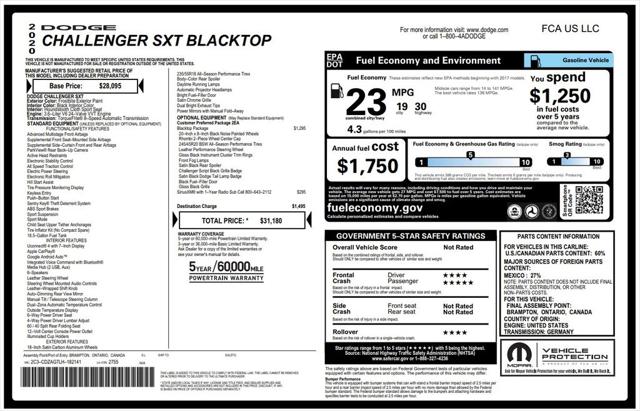 2020 Dodge Challenger SXT