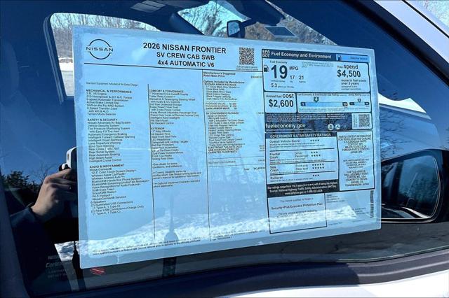 2026 Nissan Frontier Crew Cab SV 4x4