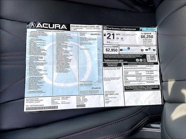 2026 Acura MDX A-SPEC Advance Package