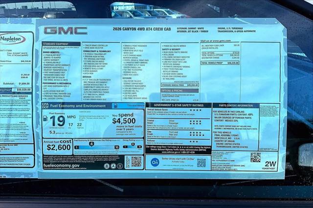 2026 GMC Canyon AT4, 4WD