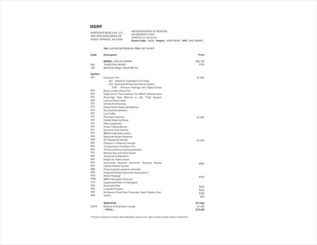 2026 Mercedes-Benz GLE GLE 350 GLE 350