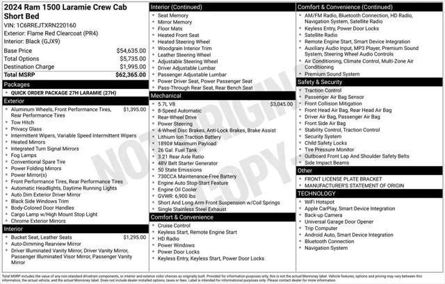2024 Ram 1500 Laramie Crew Cab 4x2 5'7" Box