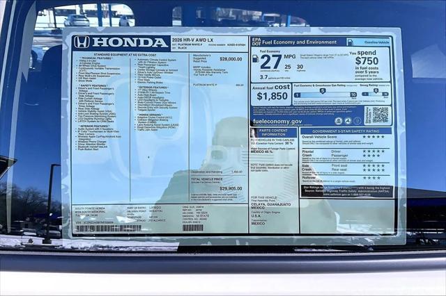2026 Honda HR-V AWD LX
