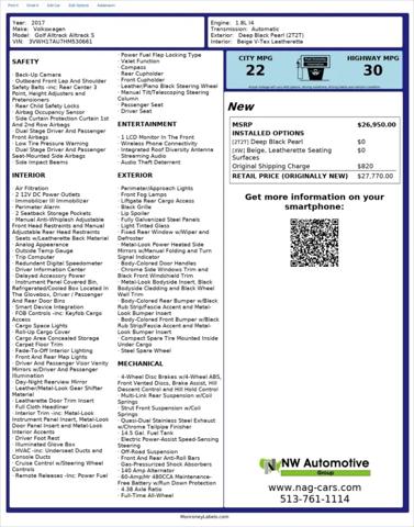 2017 Volkswagen Golf Alltrack TSI S