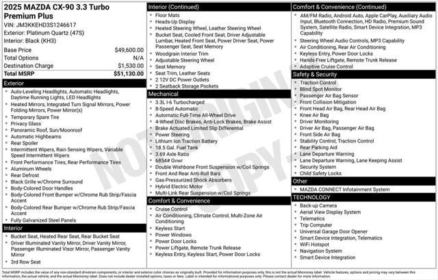 2025 Mazda CX-90 3.3 Turbo Premium Plus Package