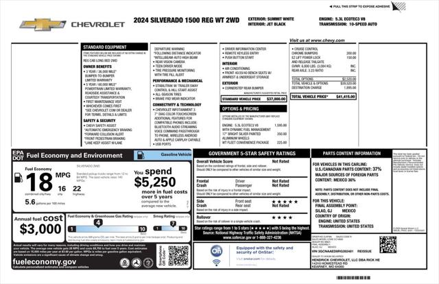 2024 Chevrolet Silverado 1500 2WD Regular Cab Long Bed WT