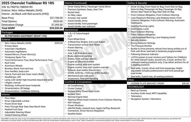 2025 Chevrolet Trailblazer FWD RS