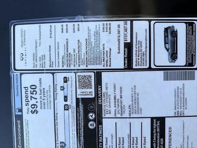 2026 INFINITI QX80 AUTOGRAPH AWD