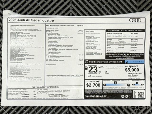 2026 Audi A6 Premium Plus quattro S tronic