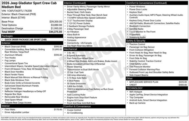 2026 Jeep Gladiator GLADIATOR SPORT 4X4