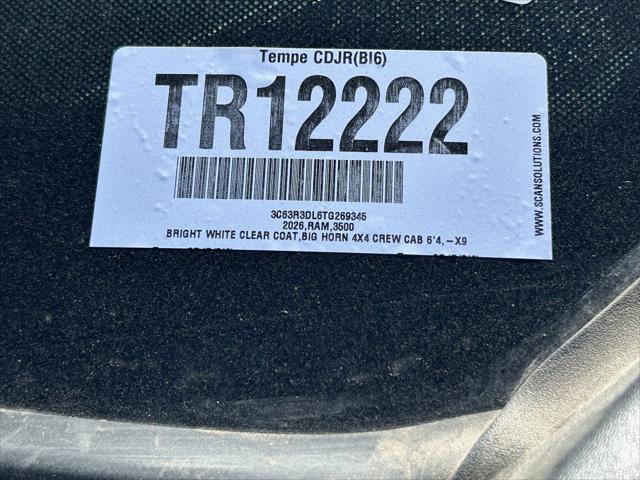 2026 Ram 3500 Big Horn Crew Cab 4x4 6'4" Box