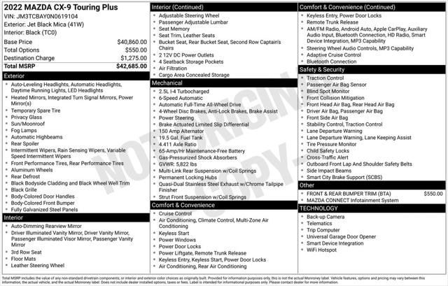 2022 Mazda CX-9 Touring Plus