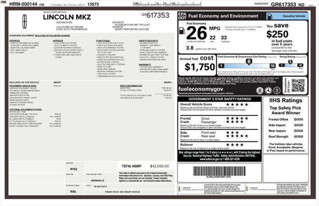 2016 Lincoln MKZ Base