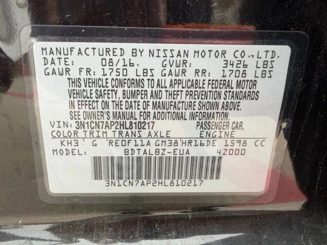2017 Nissan Versa 1.6 SV
