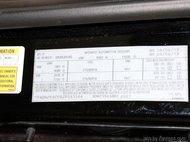 2018 Mercedes-Benz Sprinter 3500 High Roof V6