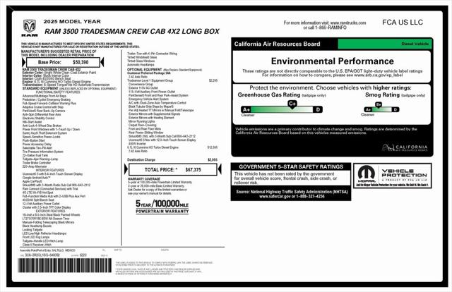 2025 RAM 3500 Tradesman Crew Cab 4x2 8 Box