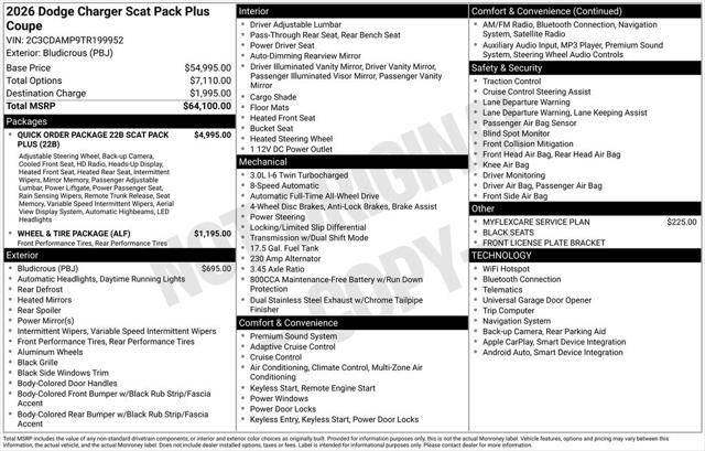 2026 Dodge Charger Scat Pack Plus 2-Door AWD