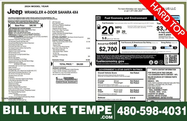 2024 Jeep Wrangler 4-Door Sahara 4x4