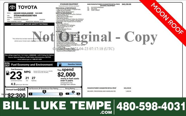 2025 Toyota Grand Highlander XLE